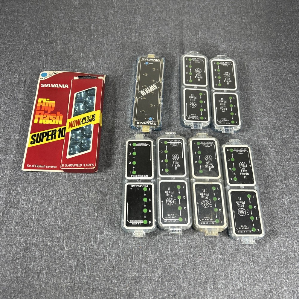 Sylvania Flip Flash Super 10 Blue Dot Flipflash+MISC. GE 8 Flash **