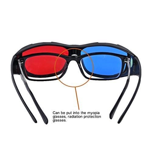 Red-blue 3D Glasses/Cyan Anaglyph Simple style 3D Glasses 3D movie game-Extra...