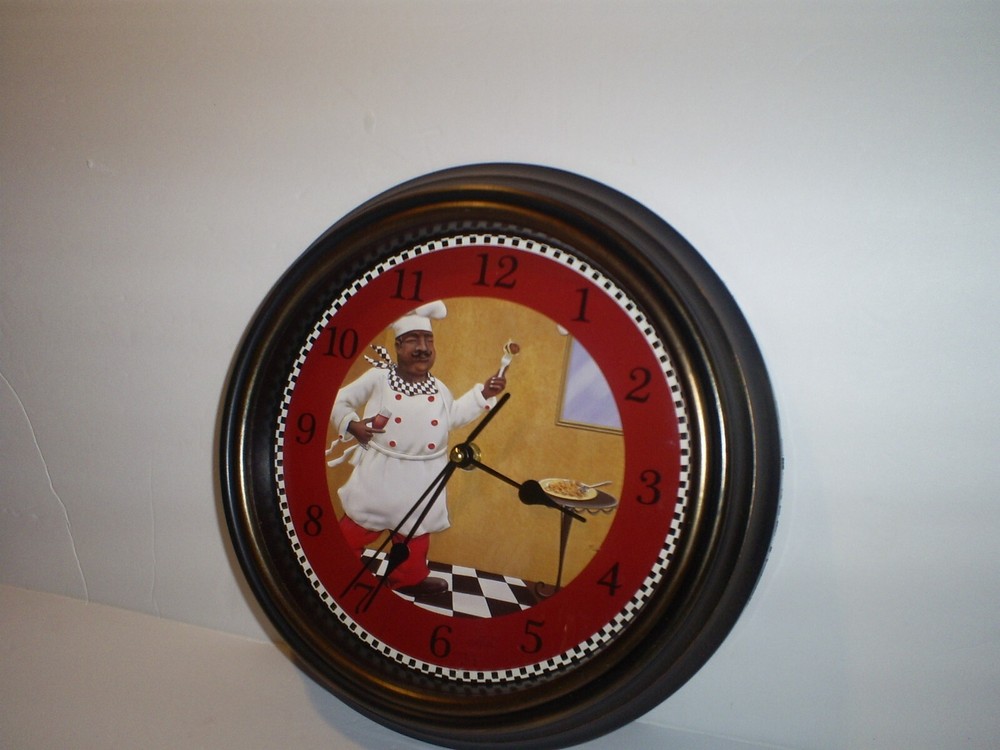 Beautiful 11.75" Chef Wall Clock