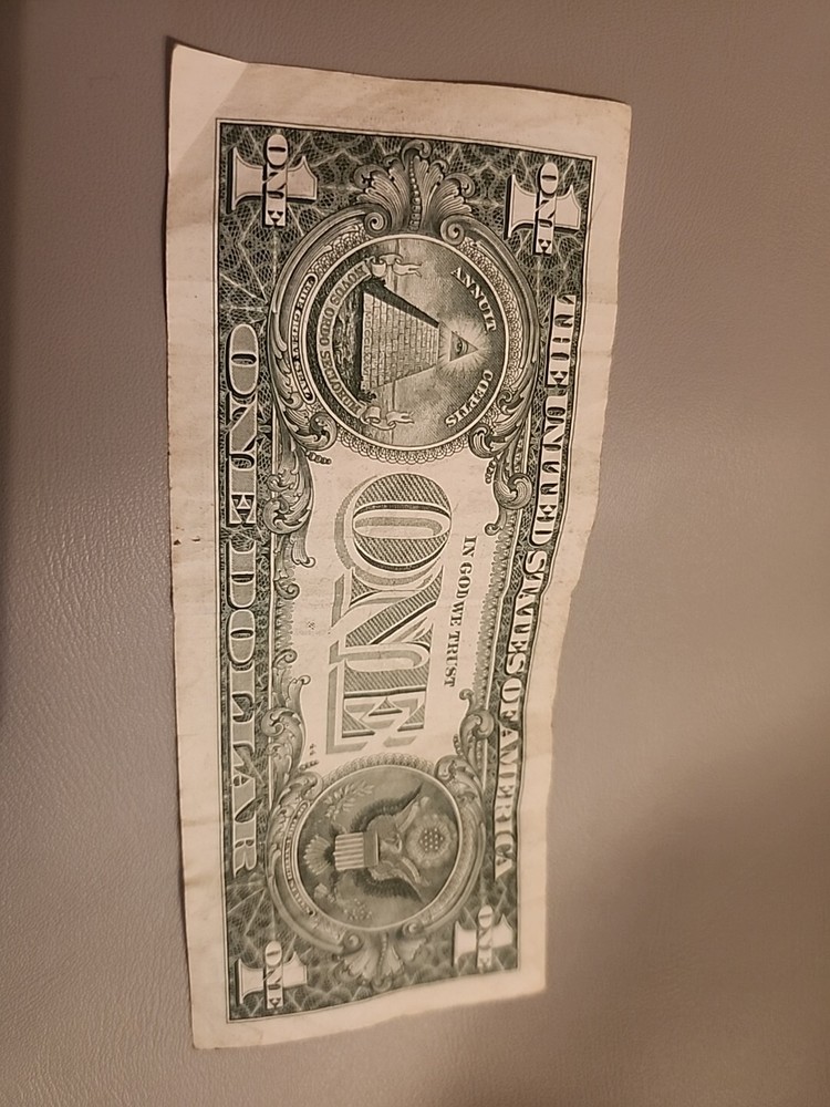 fancy serial number 1 dollar bill binary