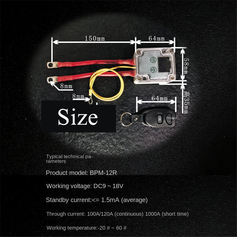 Cut Off Isolator Battery Disconnect Switch Wireless Remote For Car Power Protect