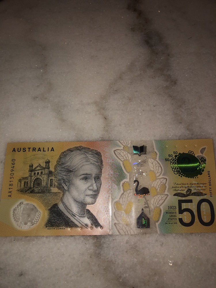 2018 $50 First Prefix Lowe Fraser AA181509460