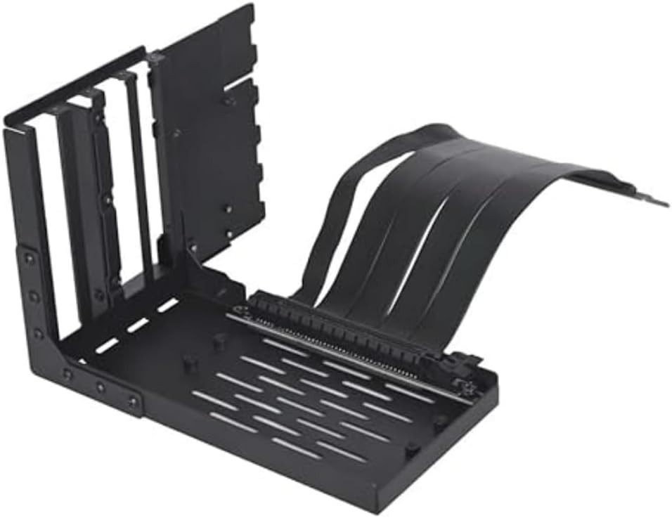 Accessory Universal 4-Slots Vertical GPU Card Holder Kit Black, Gen 4 Riser ...