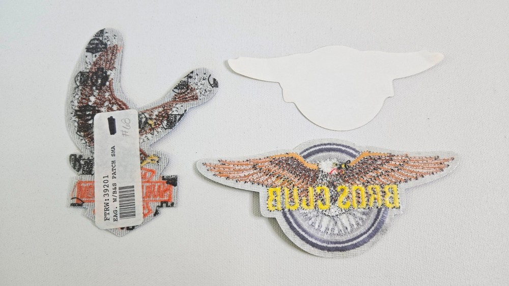Harley-Davidson Motorcycles Eagle Patch & Bros Club Eagle Patch + Sticker