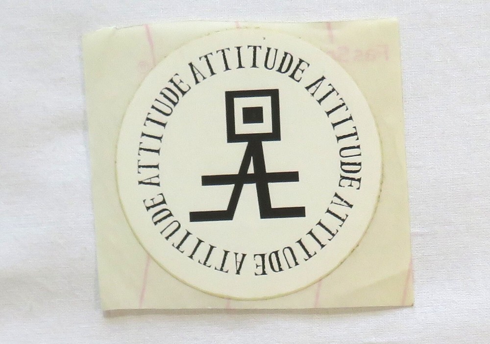 Attitude Vintage Sticker 1988 Logo 80's Bay Area Crossover Thrash Adjustment