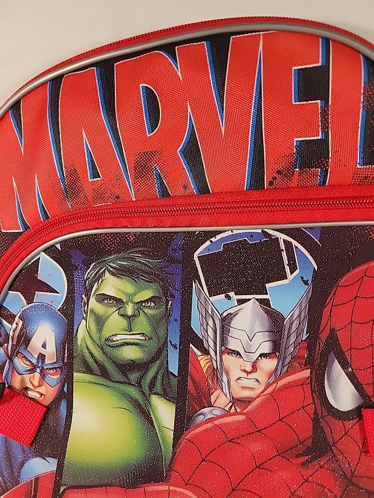 Marvel Avengers 16" School Backpack Shiny GLITTER NWOT
