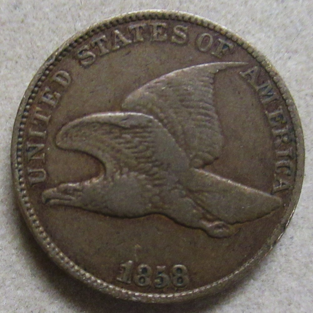 1858LL Flying Eagle Cent SJ21