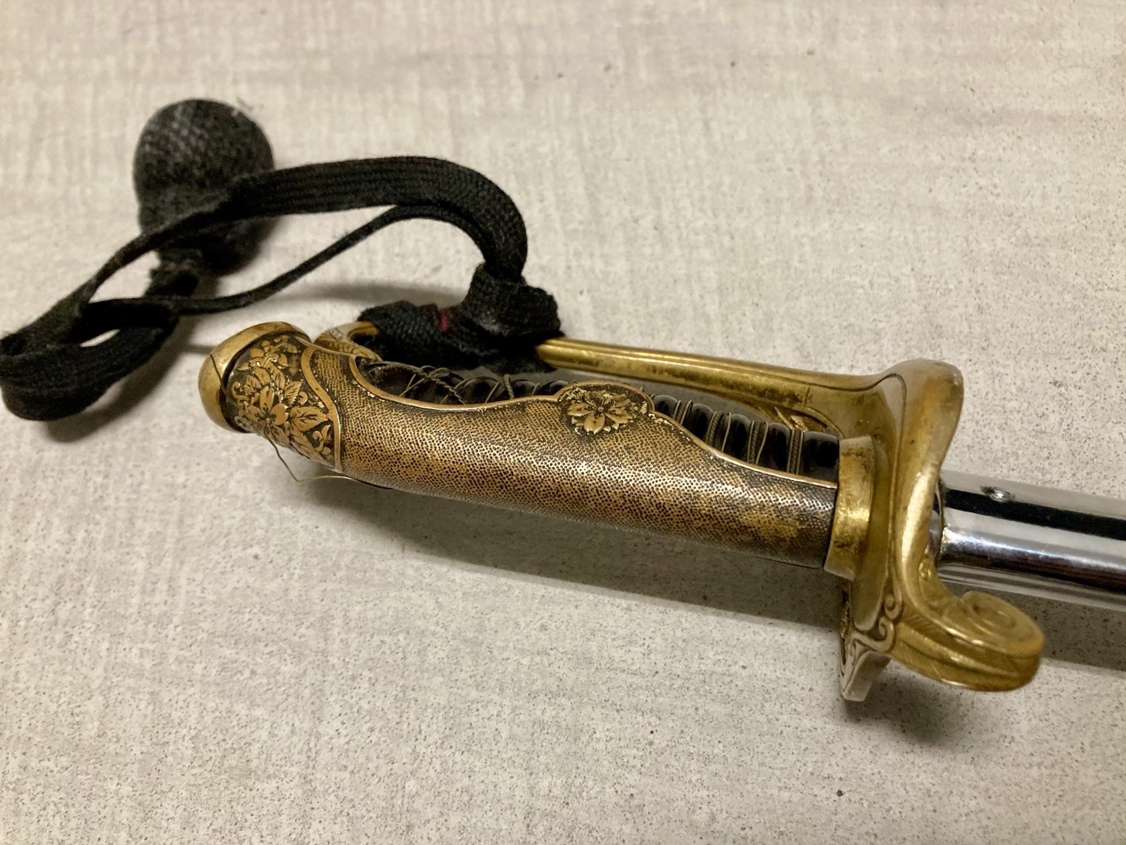 Original WW2 Japanese Army Parade Sword With Tassel Rope Scabbard WWII Military