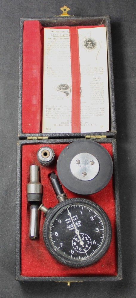 WW2-Era US Navy Jaeger Portable Tachometer - Vintage