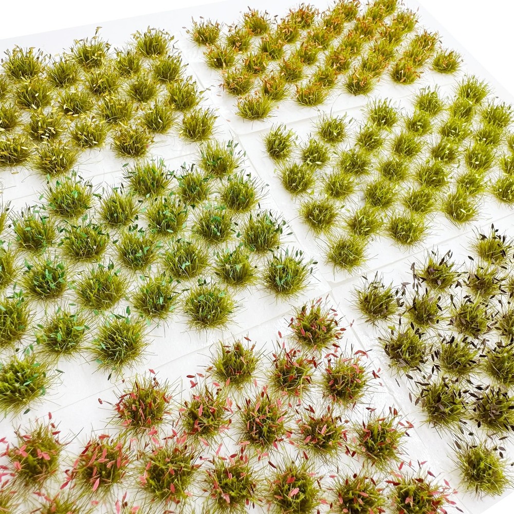 Cayway Miniature Grass Cluster, Static Grass Tuft Model Vegetation Groups for...
