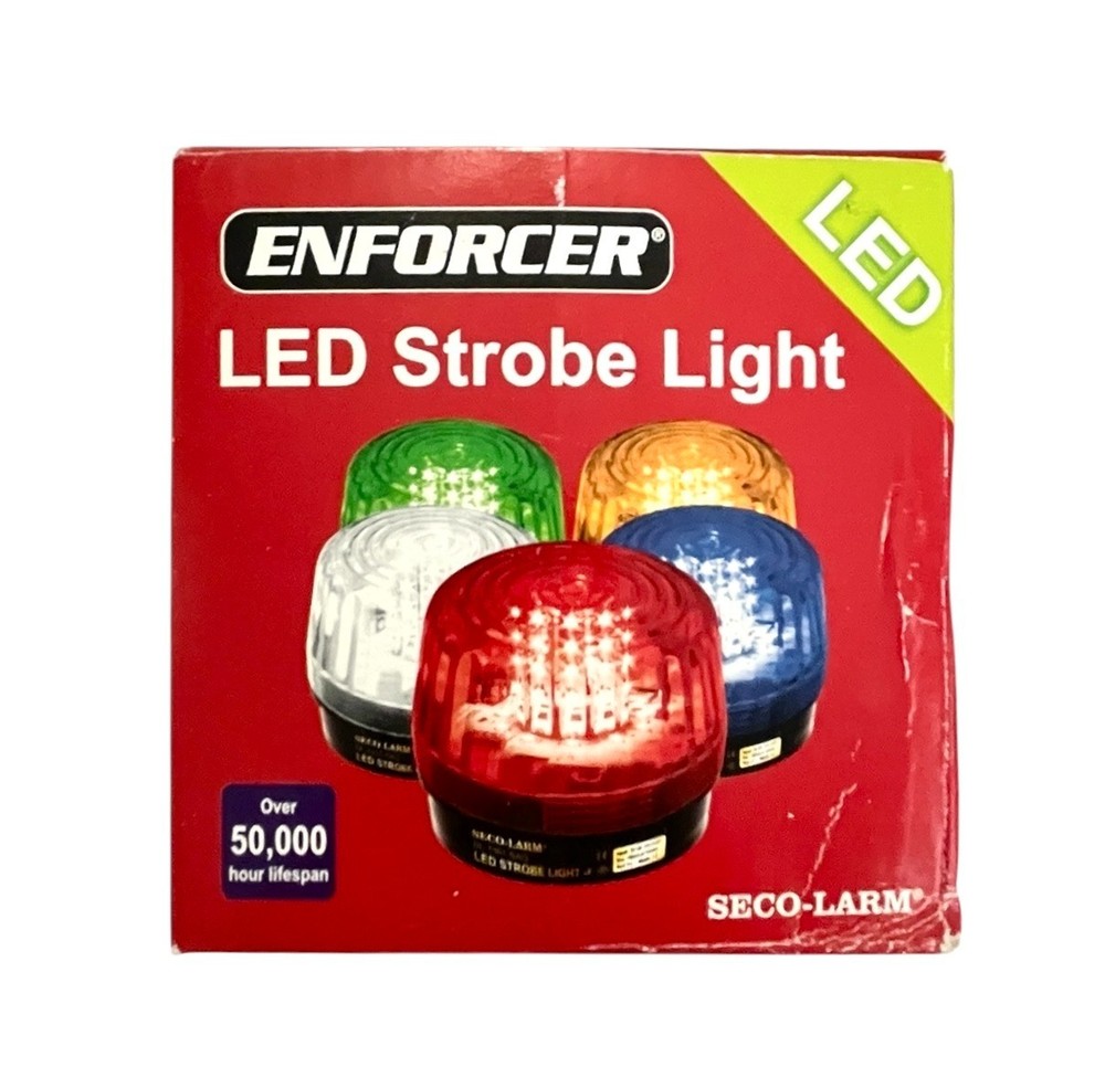Enforcer Seco-Larm SL-1301-BAQ RED LED Strobe Light / Siren Programmable Pattern