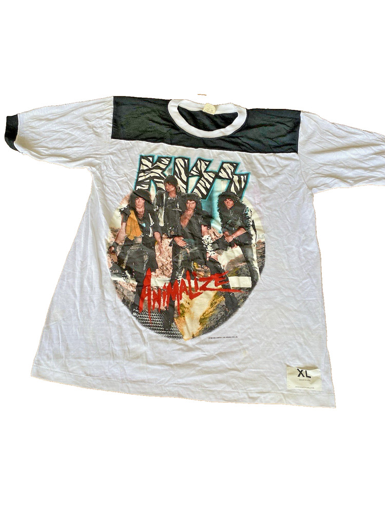 Vintage Kiss 1984 Animalize Tour Concert T Shirt Original Vintage XL