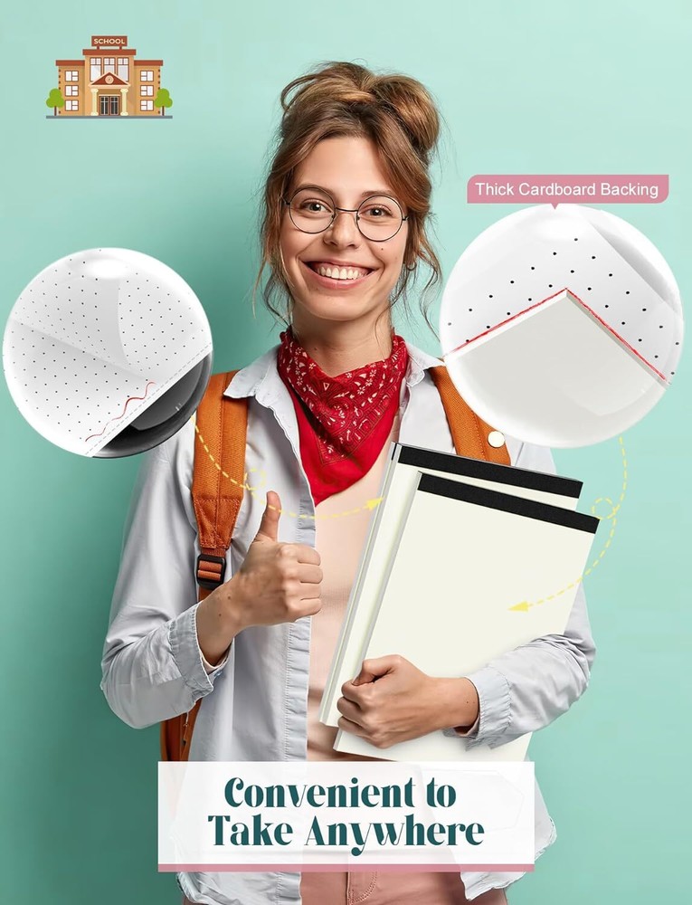 Dot Grid Notepad 8.5 x 11, 2 Pack, 5x5 x 11.75 Inch-Dotted Grid, White