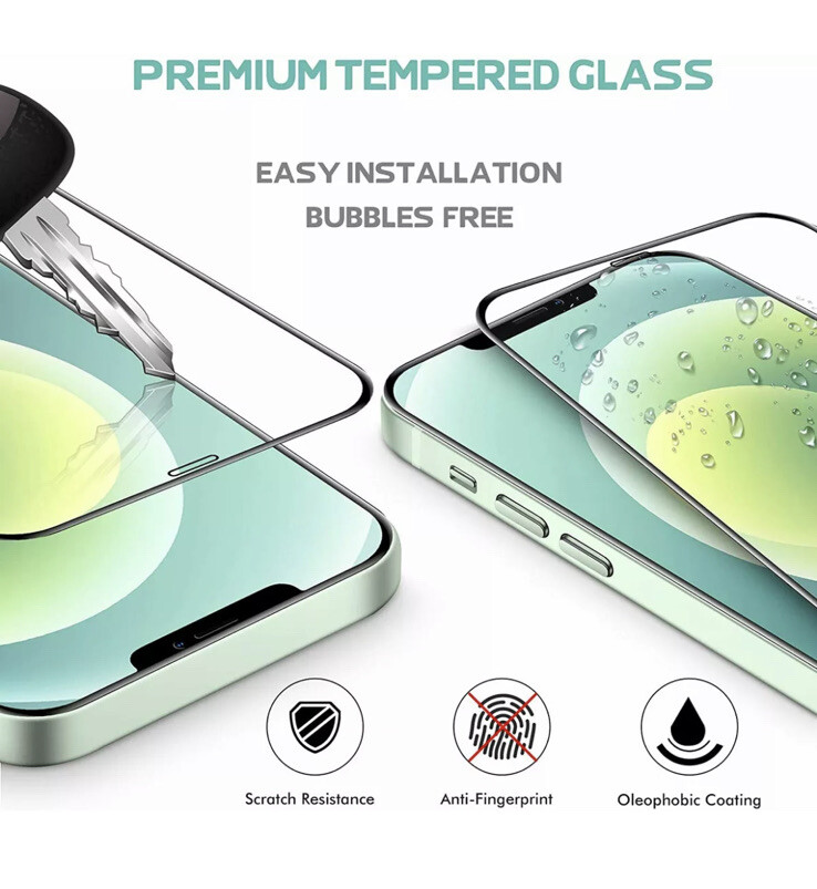 (3 PACK) Screen Protector Compatible iPhone 12/12 Pro 6.1inch Full Coverage