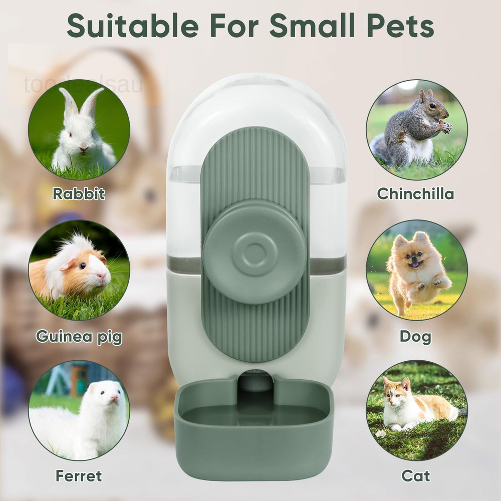 28oz Hanging Automatic Water Dispenser，Rabbit Green