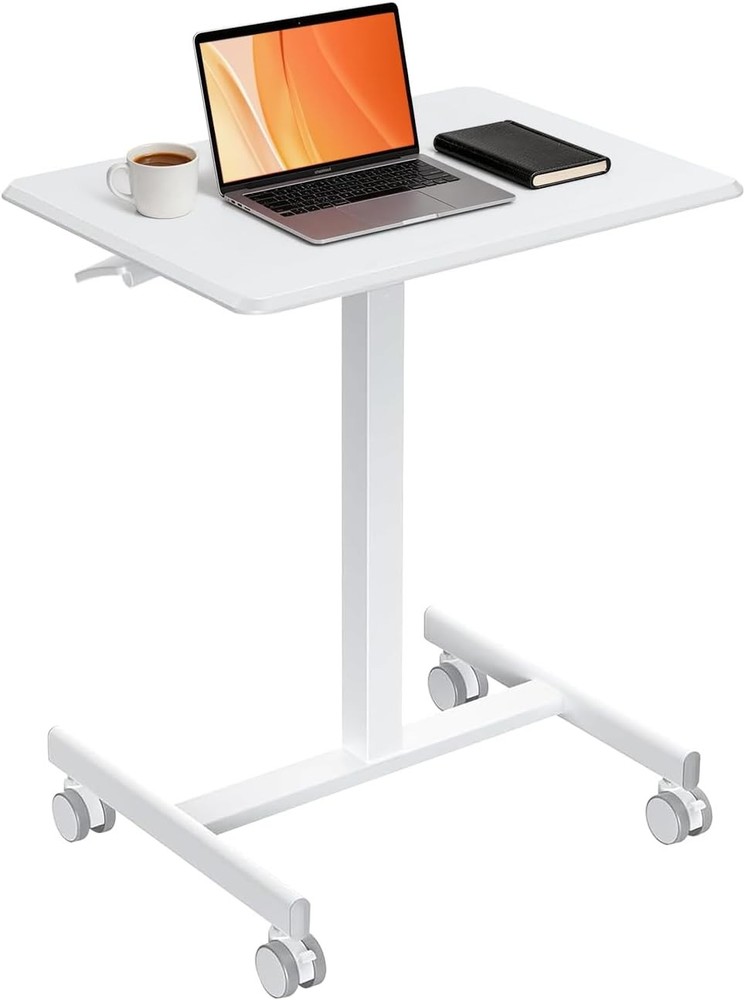 Mobile Standing Desk Adjustable Height Rolling Sit-Stand Laptop Desk W/ Lockable