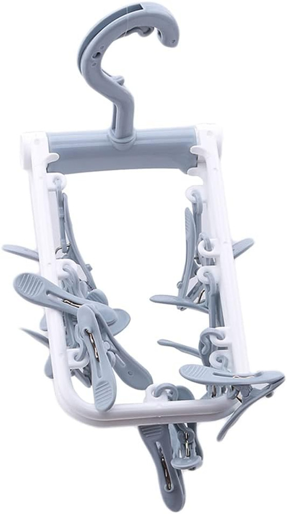 2 Pack Clothes Drying Rack,12 Clips Laundry Drying Rack Folding Sock and Underwe