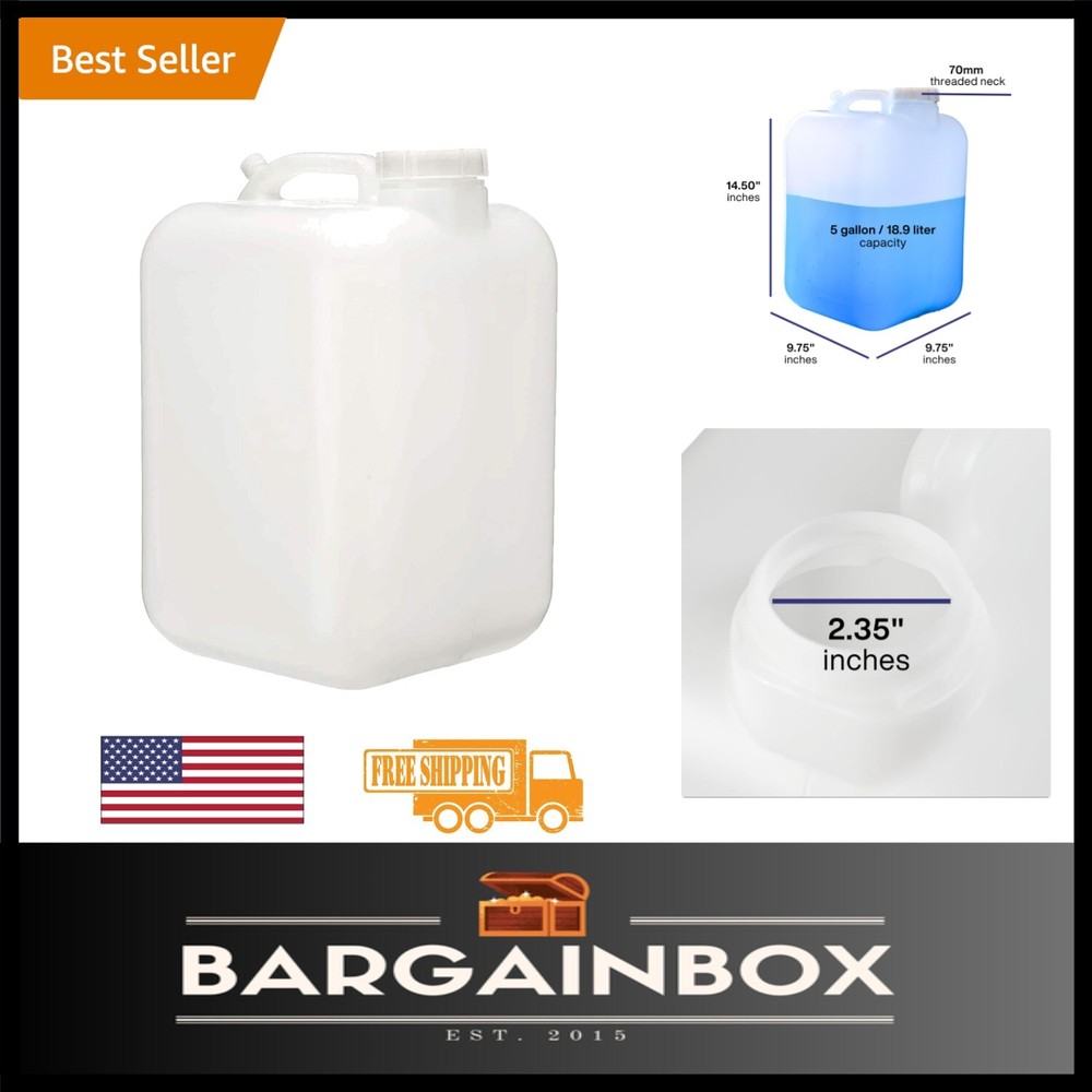 5 Gallon Plastic Hedpack with Cap - Perfect for Home Brewing and Fermentation