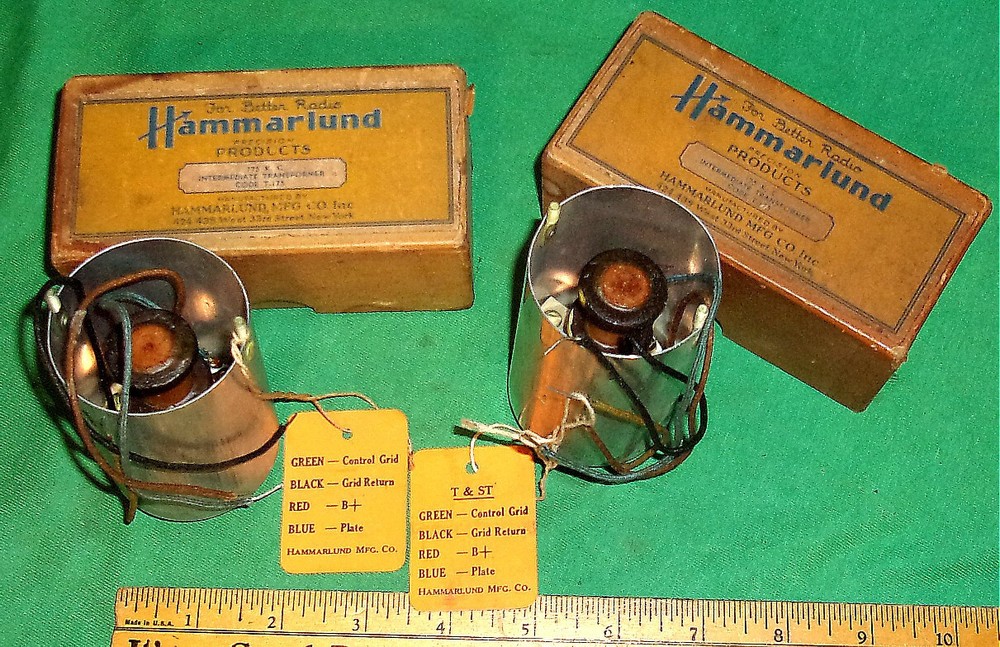 (2) NIB Hammarlund Shortwave AIR TUNED IF TRANSFORMER 175KC (Code T-175)