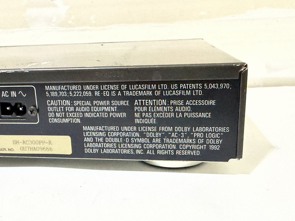 Technics SH-AC300 Digital Surround Processor With Power Cord