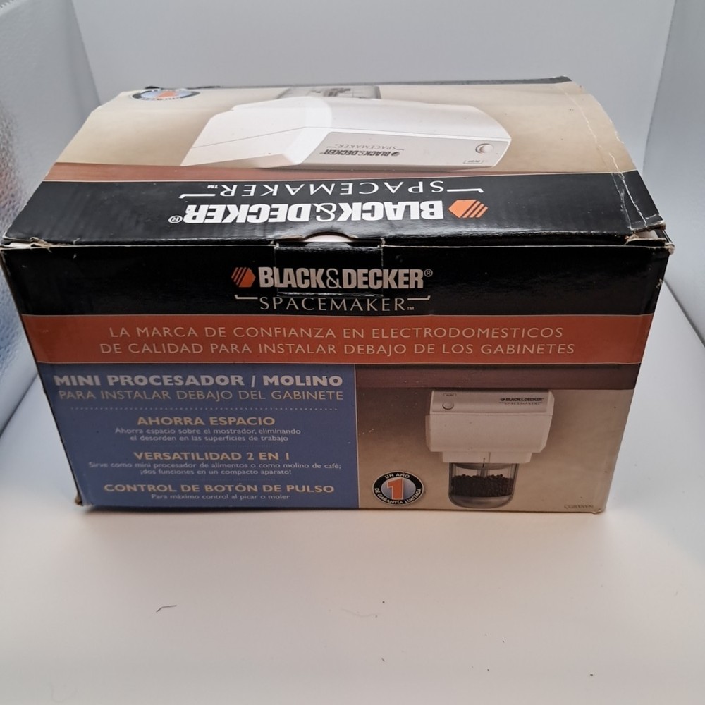 New Vtg Black & Decker Spacemaker Under Cabinet Food Processor Coffee Grinder