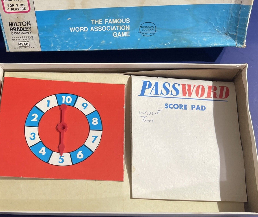 Password®️ Sixteenth Edition 1962 Milton Bradley Complete