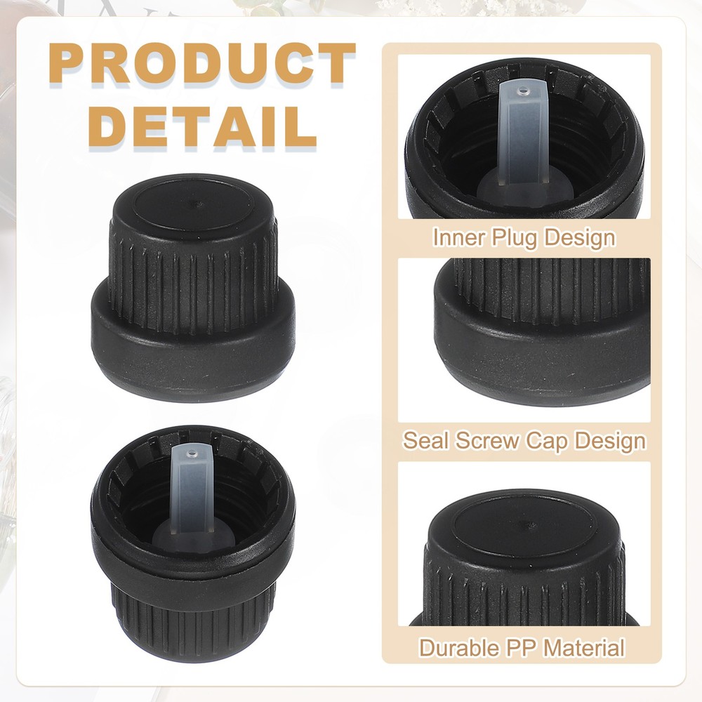 60 Pcs 18mm Plastic Replacement Bottle Cap with Hopper Inner Plug
