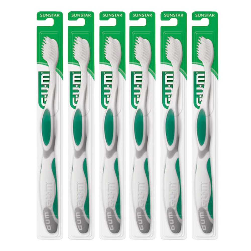 509: GUM Summit Toothbrush, Compact Head, Sensitive Bristle Texture 6-PACK