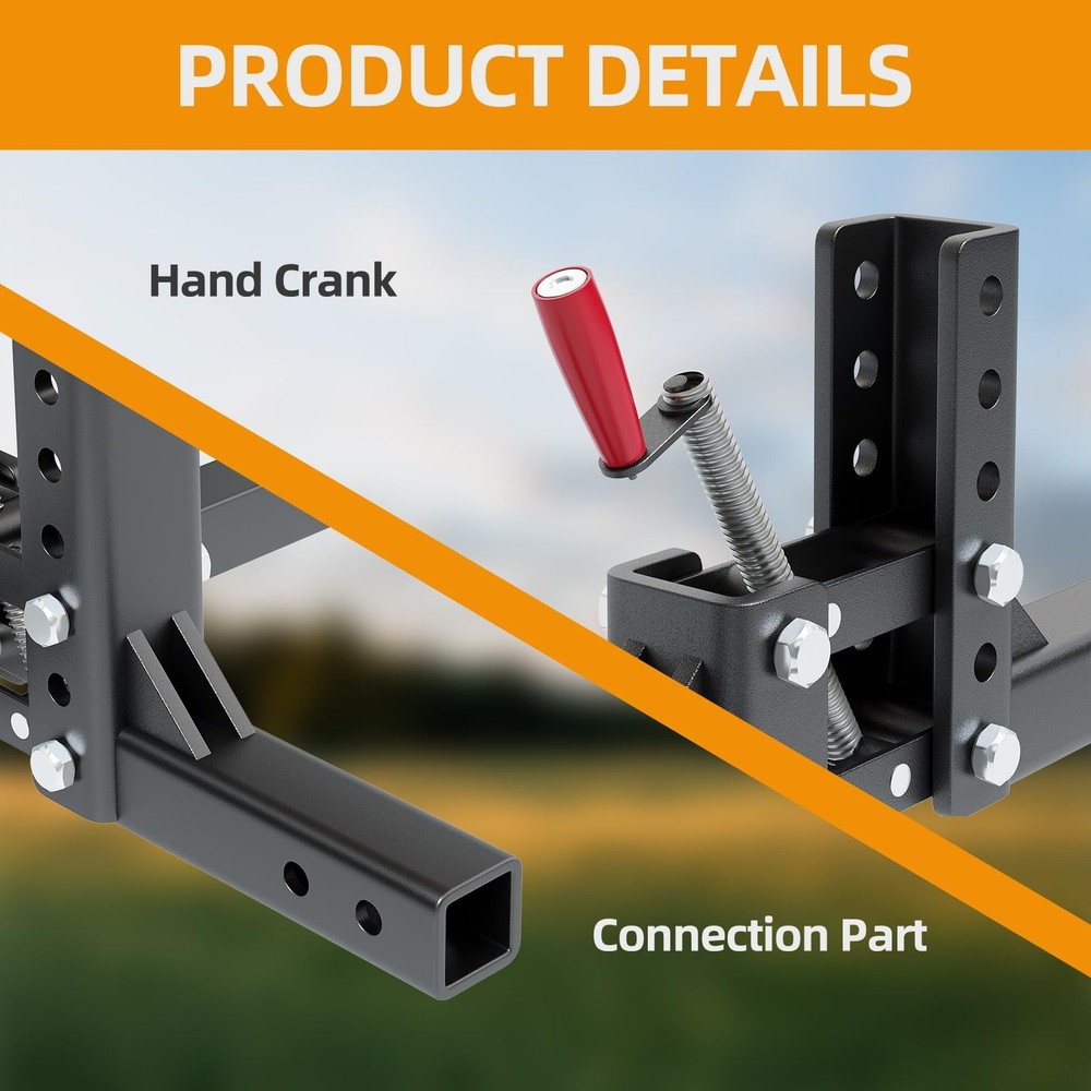 Manual 1-Point Implement Lift System for ATV UTV Quick Lift with 2" Receiver