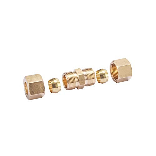 Brass Compression Tube Pipe Fitting 3/8" OD Compression x 3/8" OD Compression