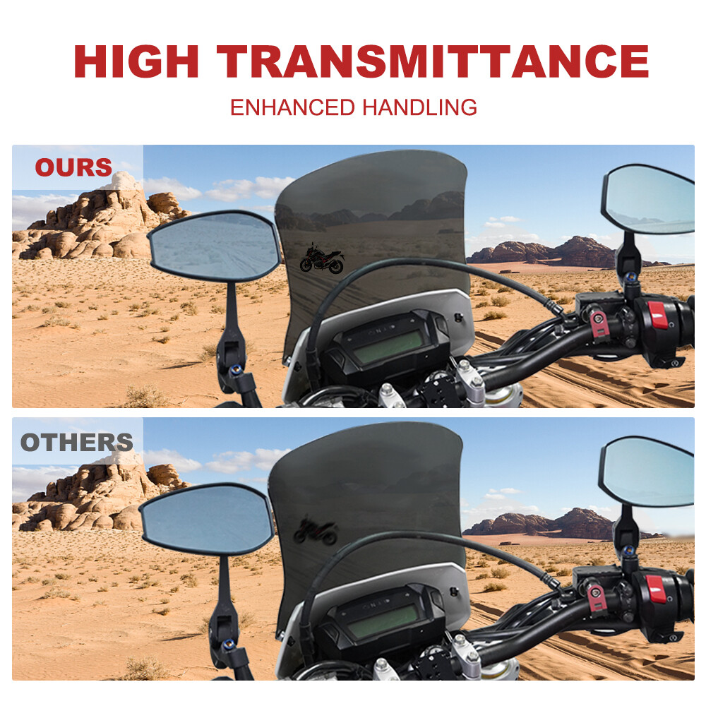 Front Windscreen Windshield Wind Deflector Fit For YAMAHA WR450F 2003-2023 Grey