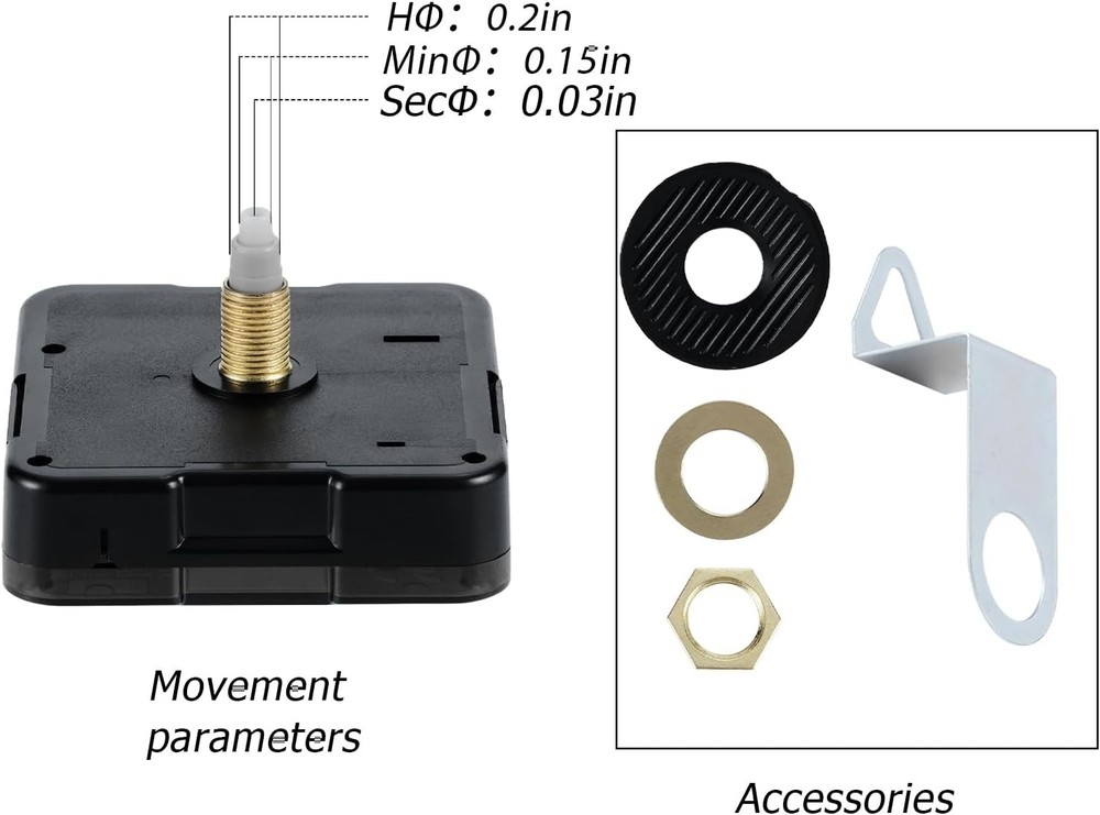 Clock Mechanism Replacement Battery Operated Silent Clocks Kit Include Clock Han