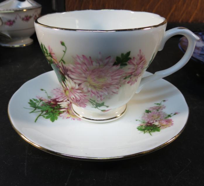 Duchess Cup & Saucer Pink Flowers Unknown Pattern