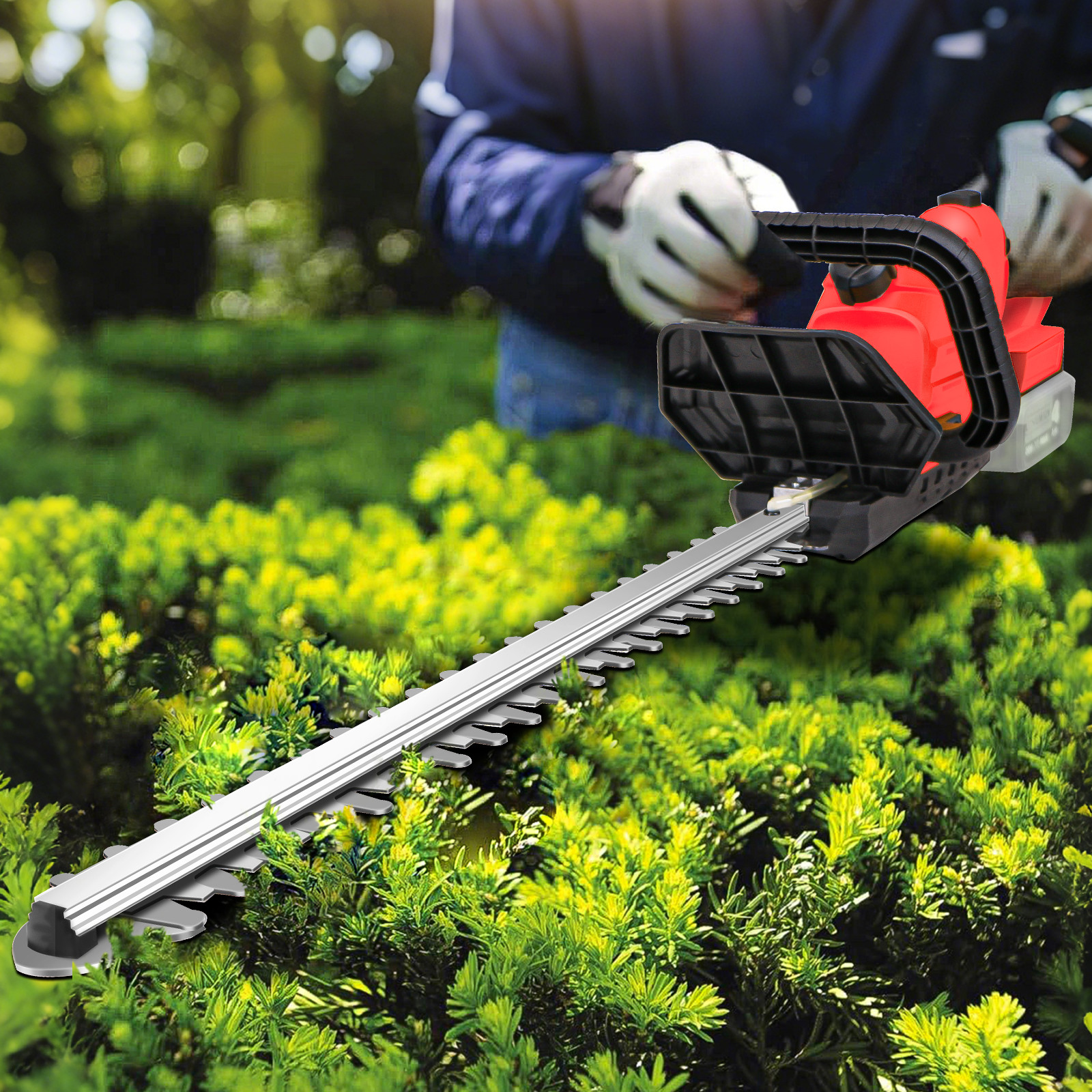 20" Handheld Electric Cordless Hedge Trimmer Bush Trimmer For Milwaukee Battery