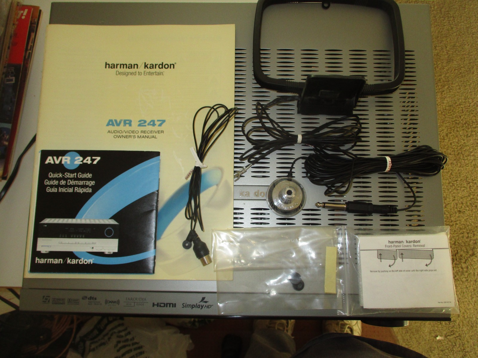 Harman Kardon AVR 247 7.1 Channel HDMI Home Theater Receiver; No Remote