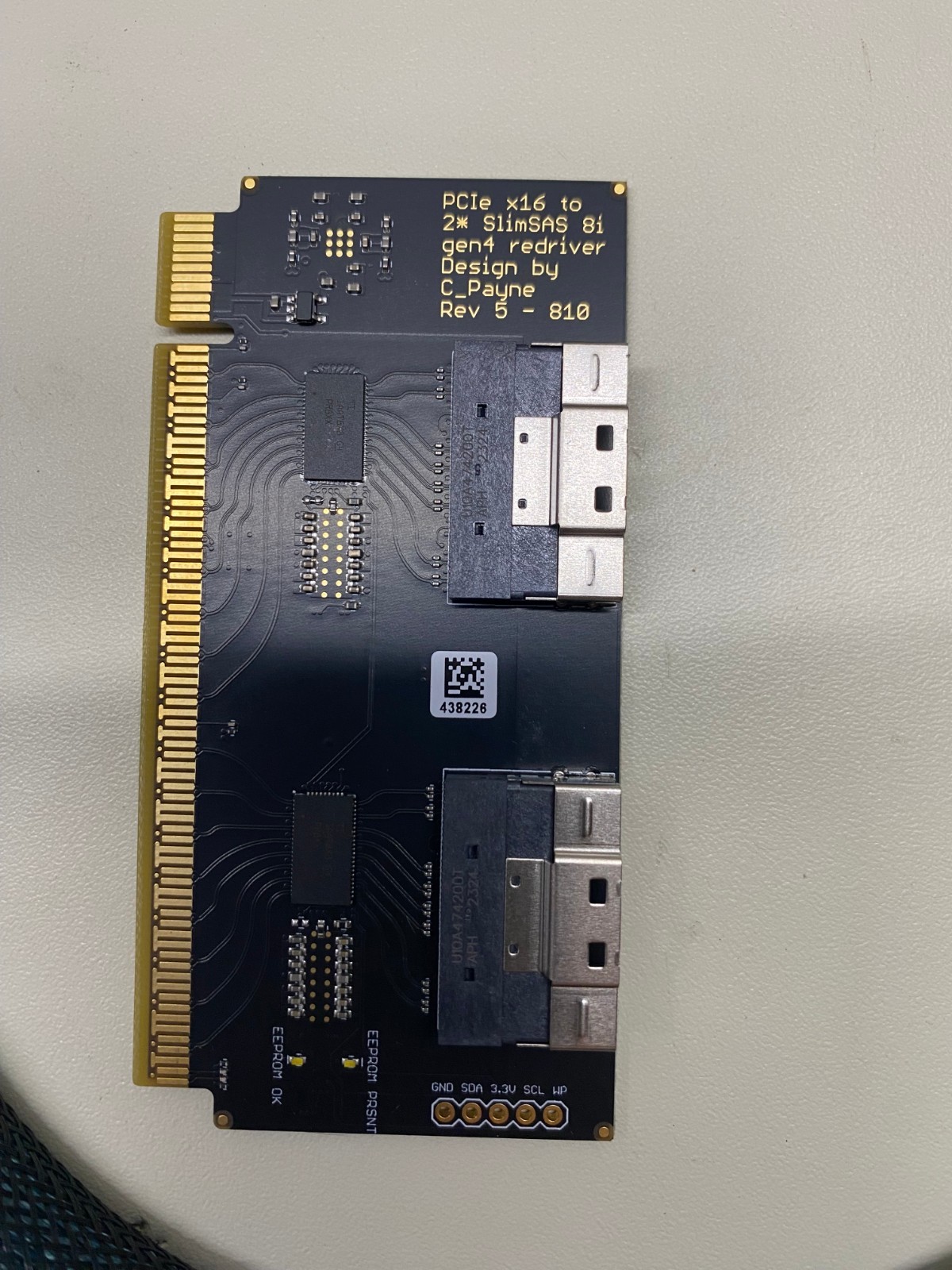 C-Payne PCIe 4.0 gen4 SlimSAS Host Adapter + Device Apater + SlimSAS Cables