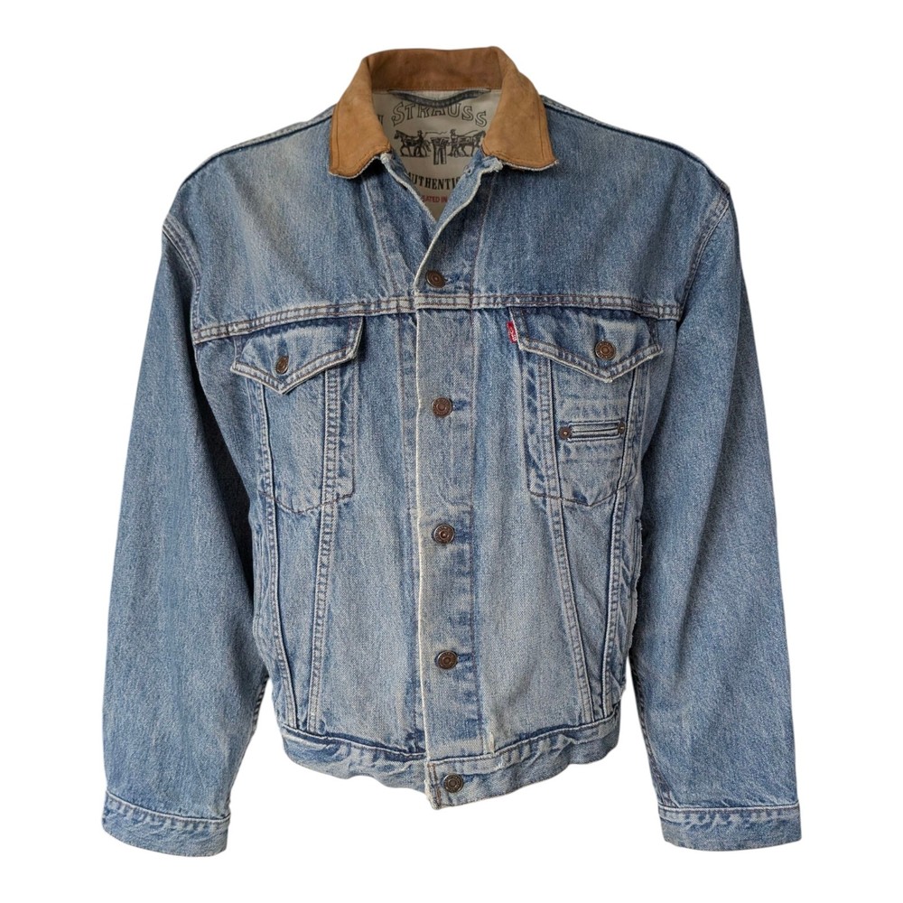 Levi's Denim Jacket – Suede Collar – Made in Canada sz M