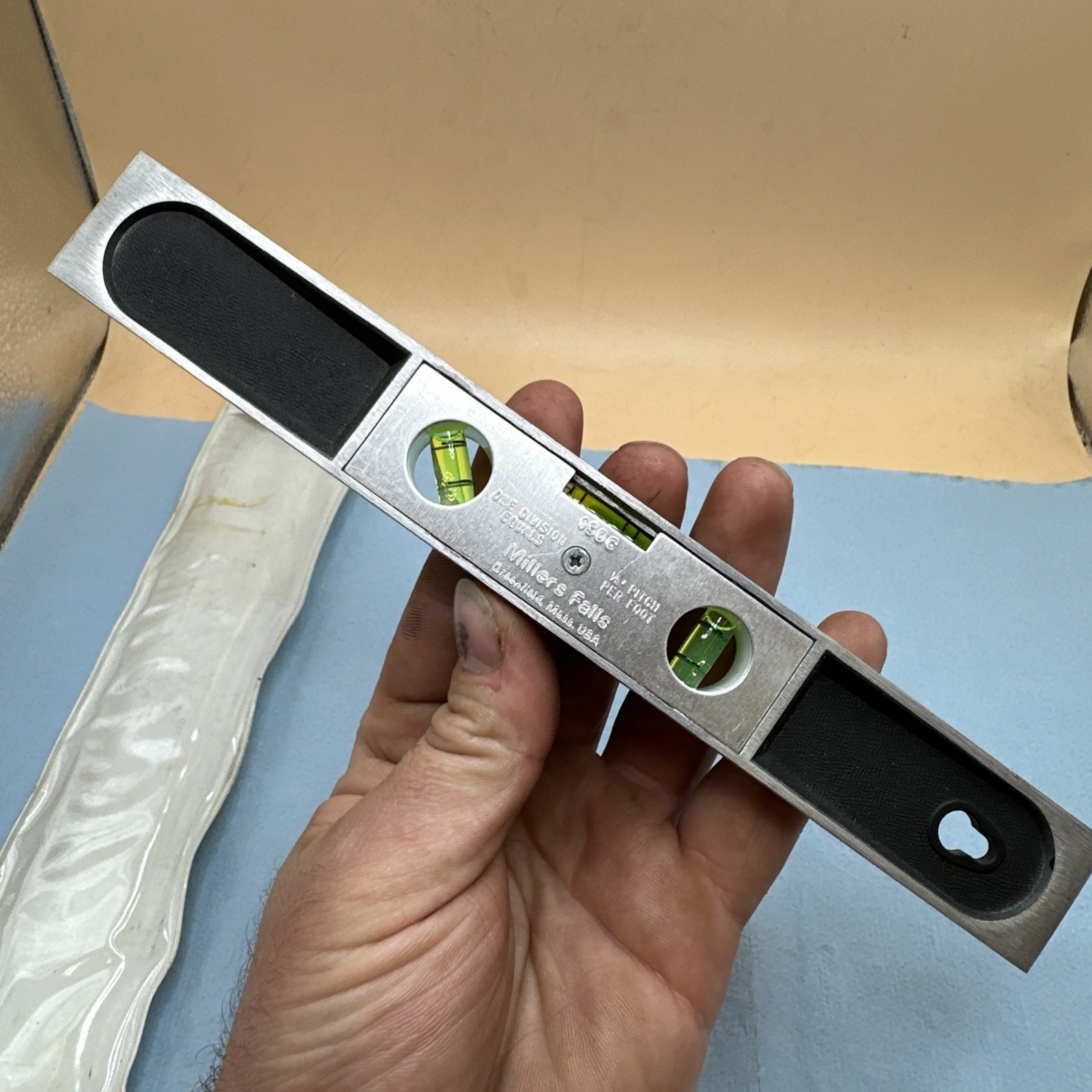 Nos Millers Falls 190C 9” Aluminum Torpedo Level USA