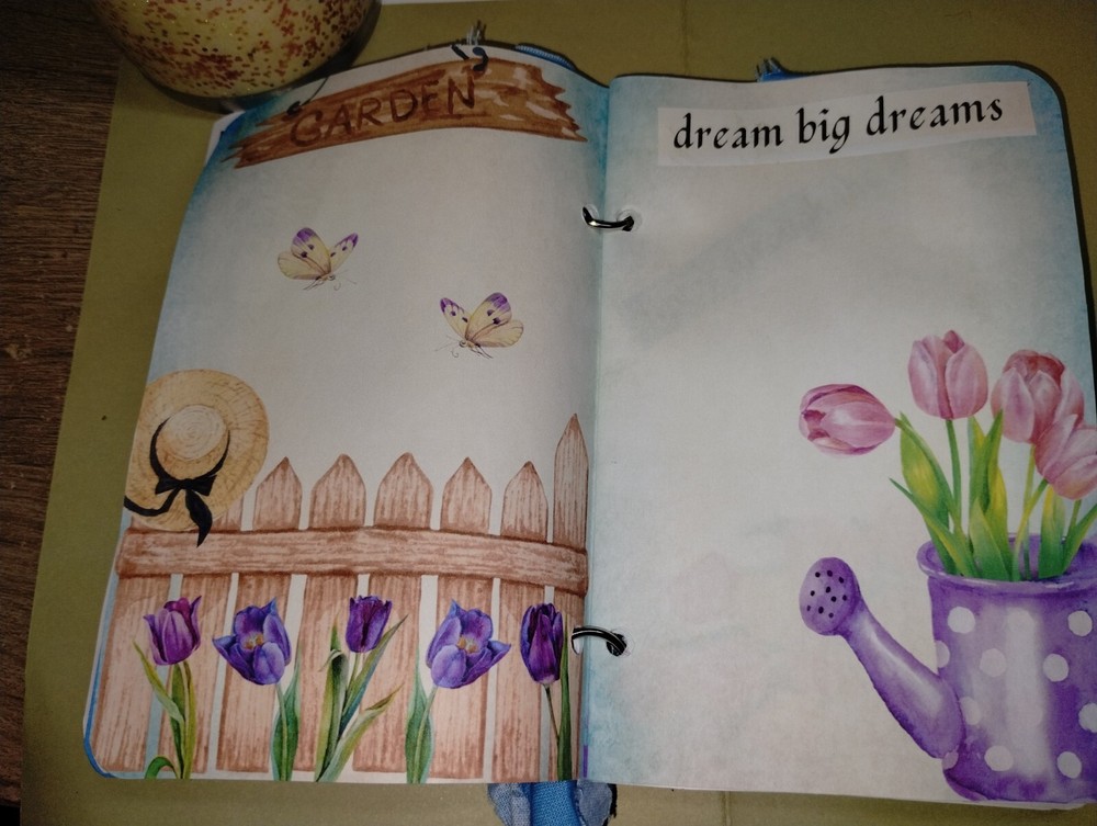 Mini Garden Spring Junk Journal Scrapbook USA