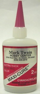 Mark Twain Hobby Maxi-Cure Extra Thick Super Glue 2 oz