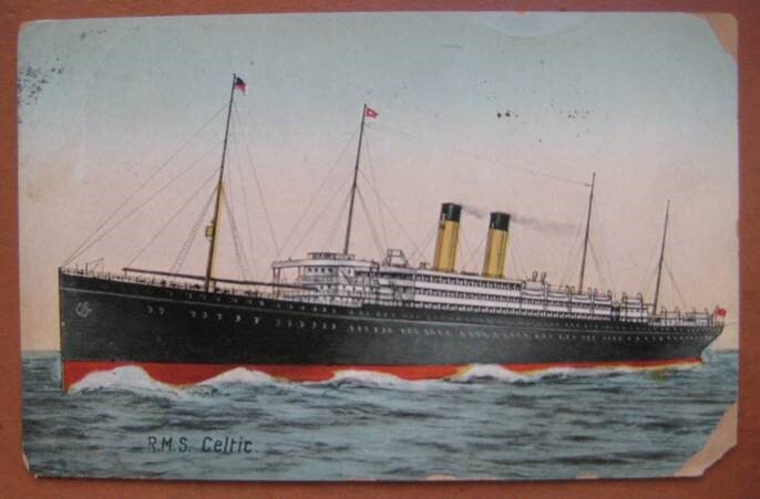 CELTIC (White Star) Close-Up 1911 Corners Damaged