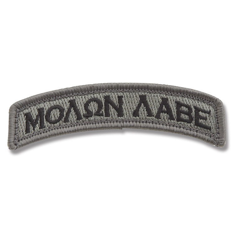 Morale Patch - MOLON LABE SCROLL TAB - by Milspec Monkey - ACU Dark pattern