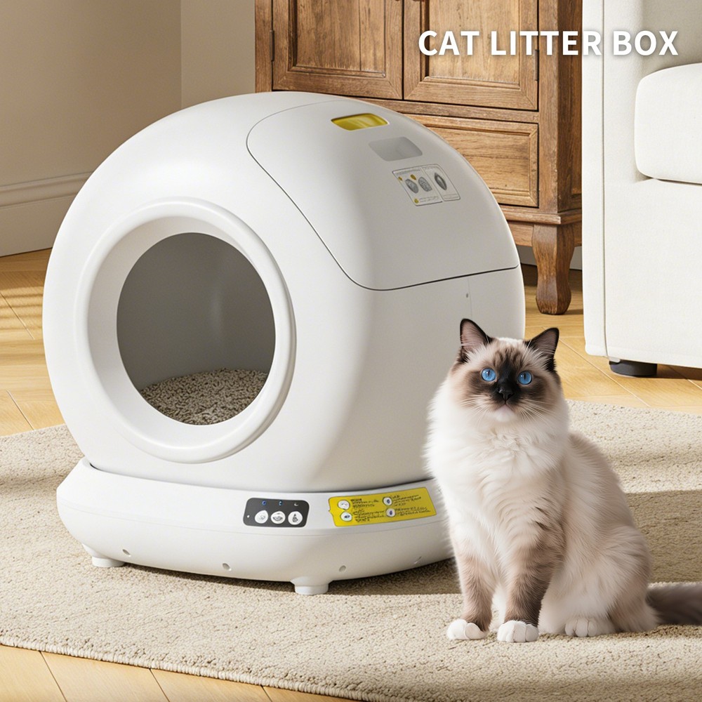 Automatic Cat Litter Box, Fully Self-Cleaning Enclosed Litter Box