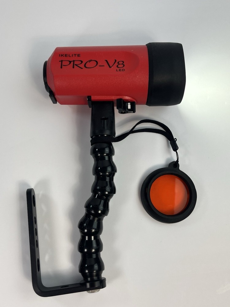 IKELITE Pro V8 Underwater Video Light Diving Torch Red w/ Mount