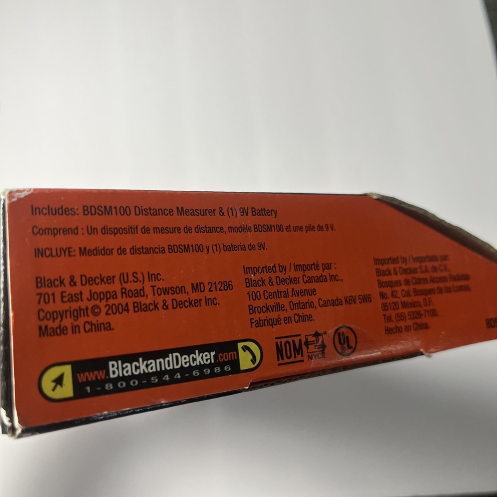 Black & Decker BDSM100 Marksman Sonic Distance Measurer