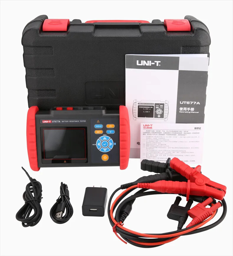 UNIT UT677A Battery Internal Resistance Tester Volt Temp Meter Bluetooth PC APP