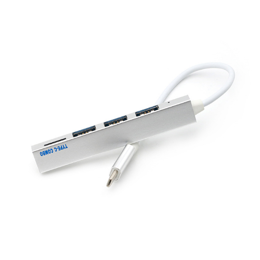 Multifunctional HUB Splitter Type-C Docking Station Adapter MicroSD Card Reader