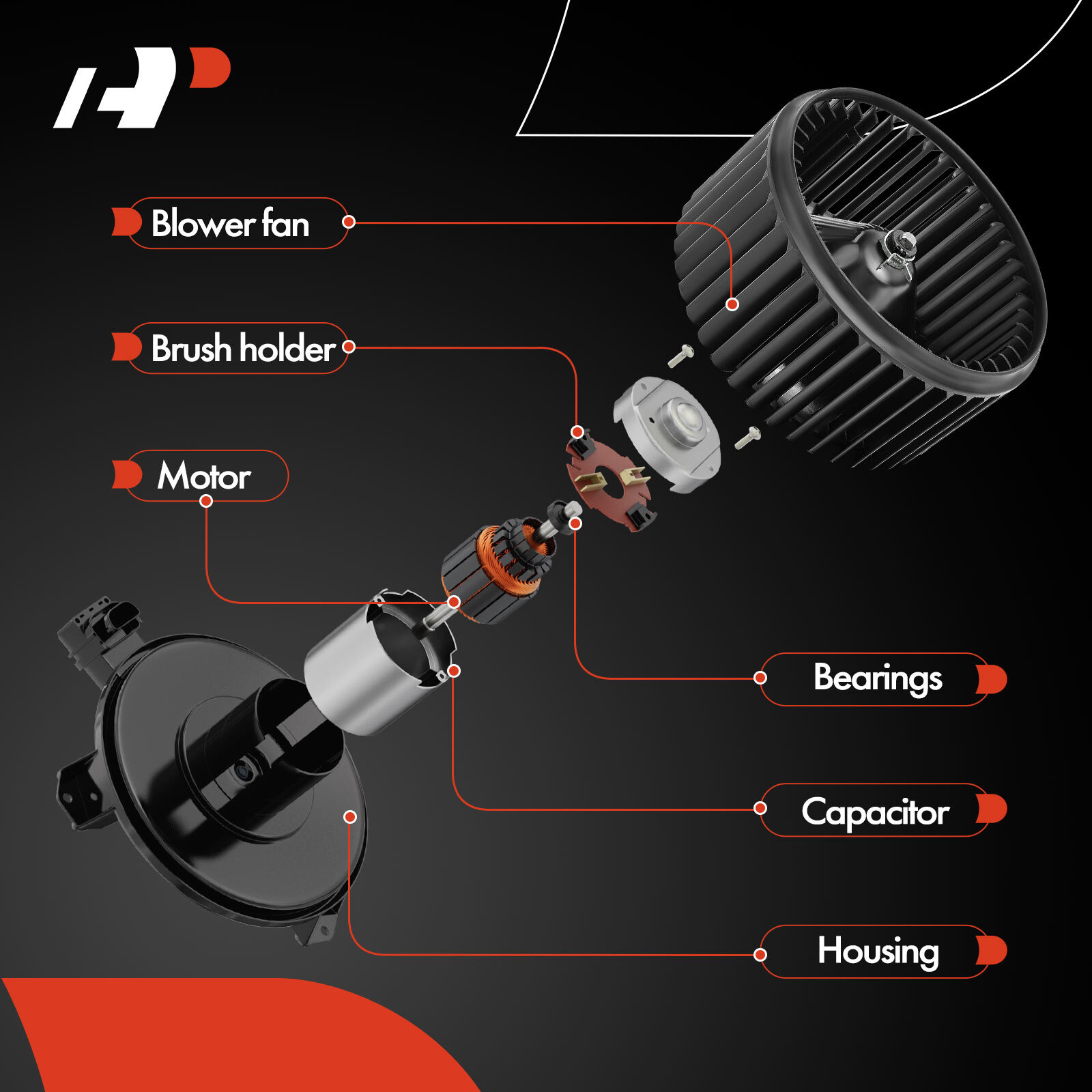 Blower Heater Motor w/ ATC For Cadillac Escalade Chevrolet Silverado GMC Yukon