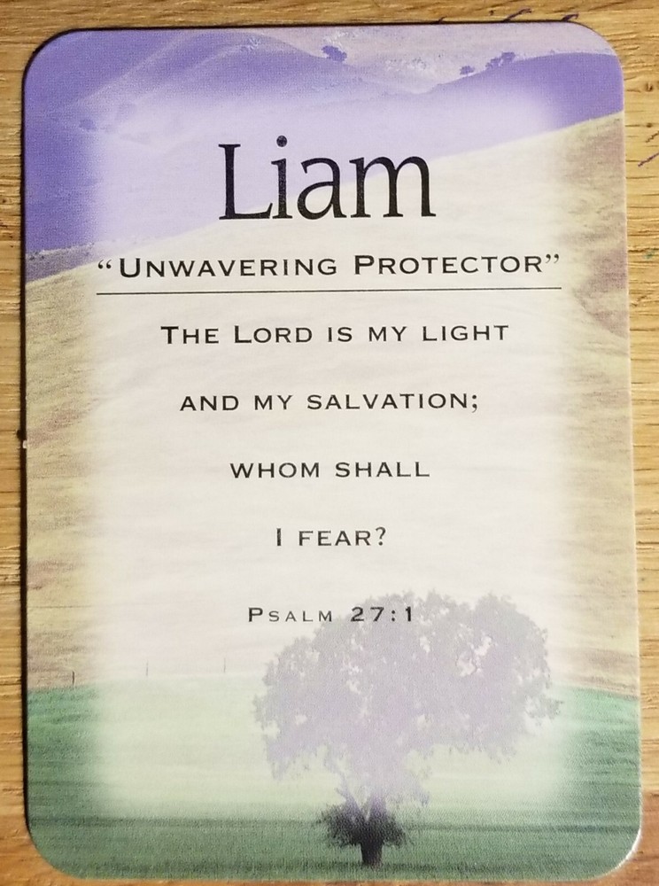 Liam "Unwavering Protector" Keepsake Name Card - Confirmation Birthday
