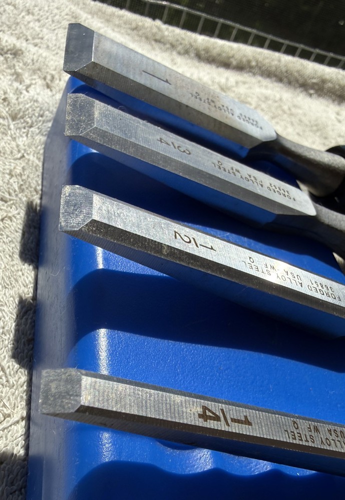 4 PC CRAFTSMAN CHISEL SET (WF) NO. 9-36859 - AS PICTURED